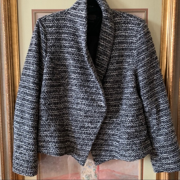 pendleton gray wool cotton blend jacket size 14 J1